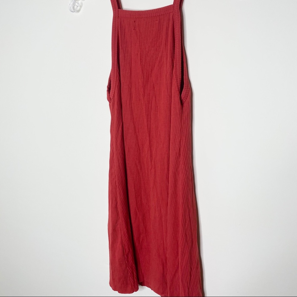 Reformation Rhodes Red Ribbed Mini Dress - Picture 5 of 6